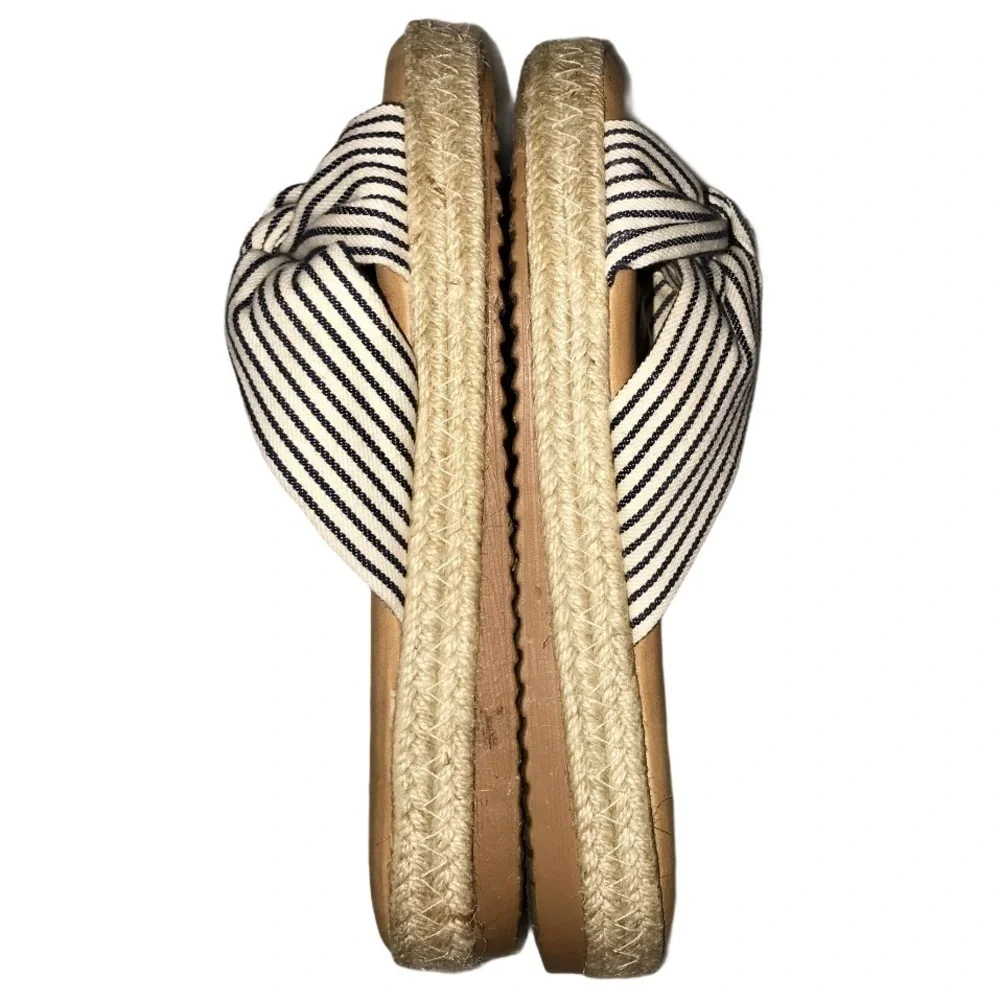 BAMBOO Knotted Platform Espadrille Slides Sandals